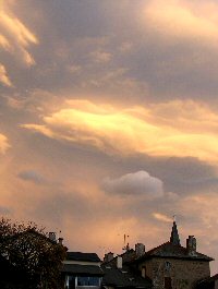 winter sky over Mont Louis
