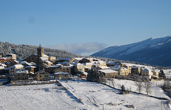Les Angles en hiver (vu de l'hotel)